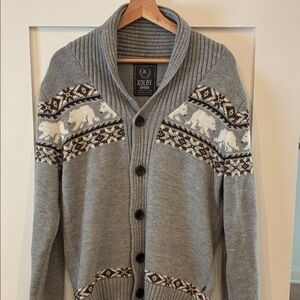Gray Patterned Men's Sweater